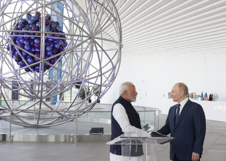 Russia's President Vladimir Putin meets with India's Prime Minister Narendra Modi in Moscow