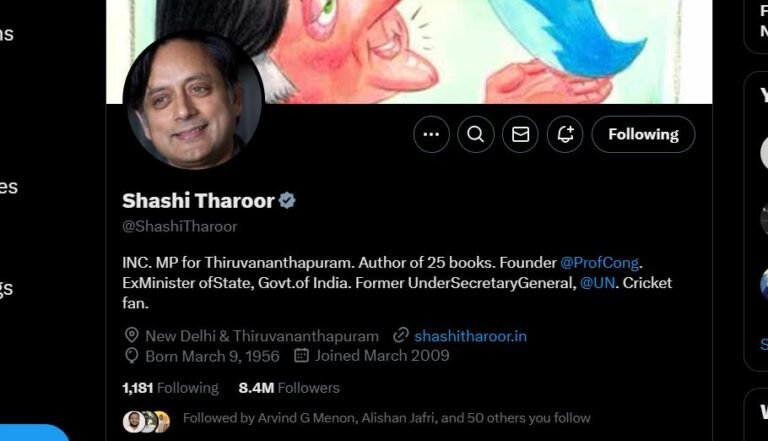 shashi tharoor X