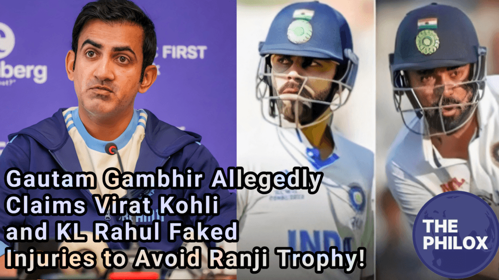 Gautam Gambhir Allegedly Claims Virat Kohli and KL Rahul Faked Injuries to Avoid Ranji Trophy