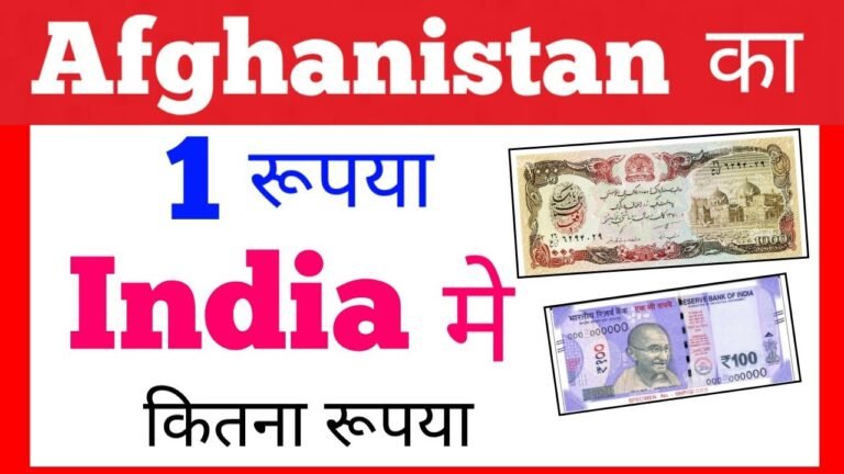 Afghanistan Indian Rupees Currency