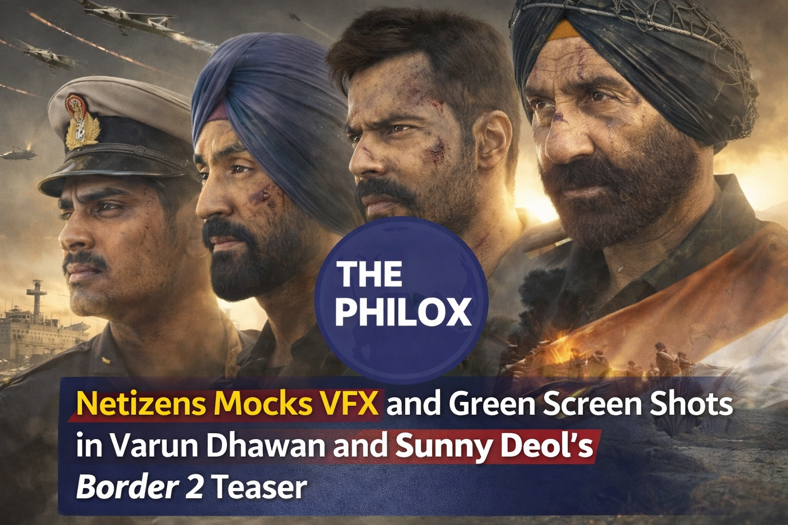 Netizens Mocks VFX and Green Screen Shots in Varun Dhawan and Sunny Deol's Border 2 Teaser