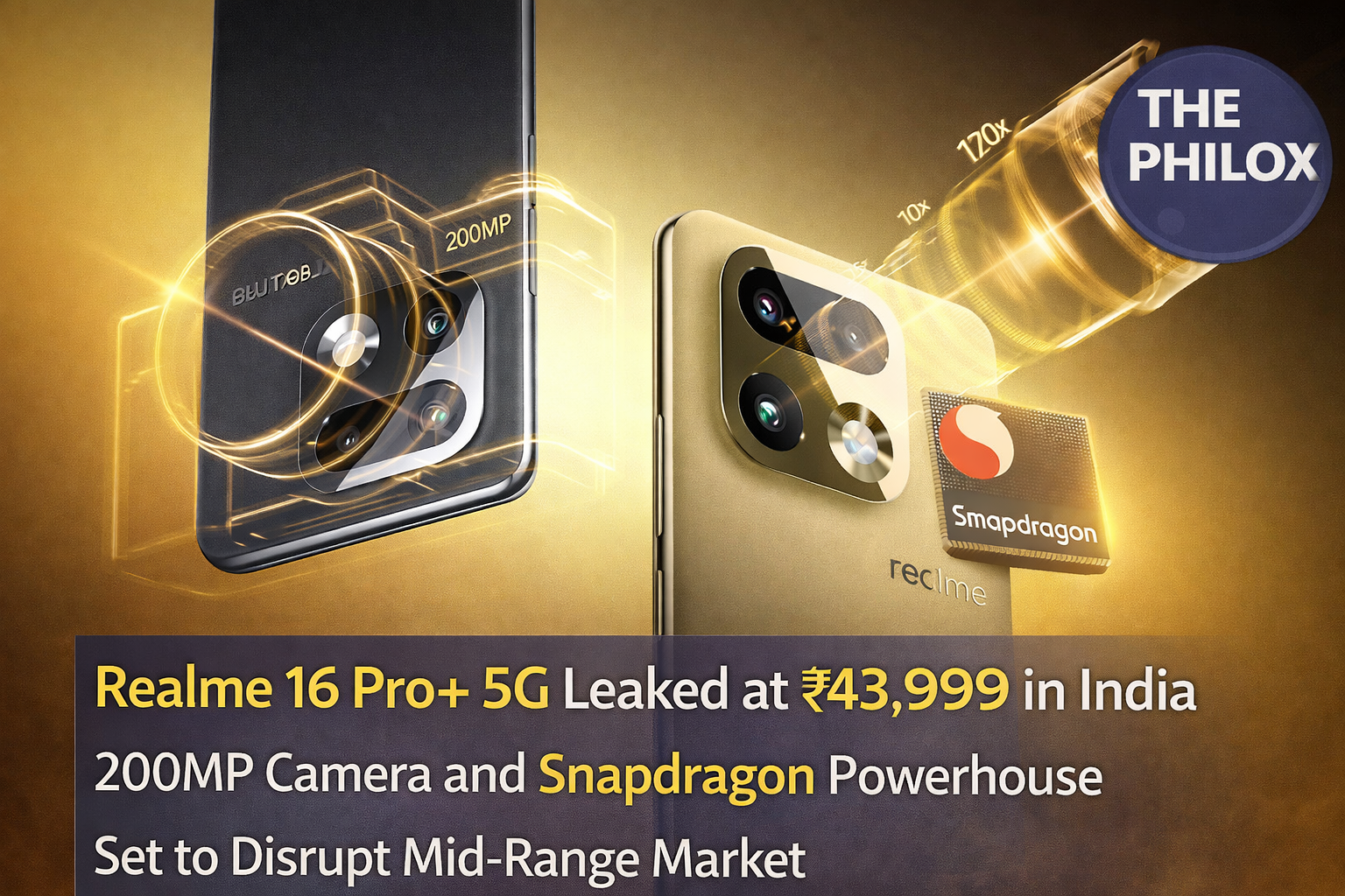 Realme 16 Pro+ 5G Leaked at ₹43,999 in India – 200MP Camera and Snapdragon Powerhouse Set to Disrupt Mid-Range Market