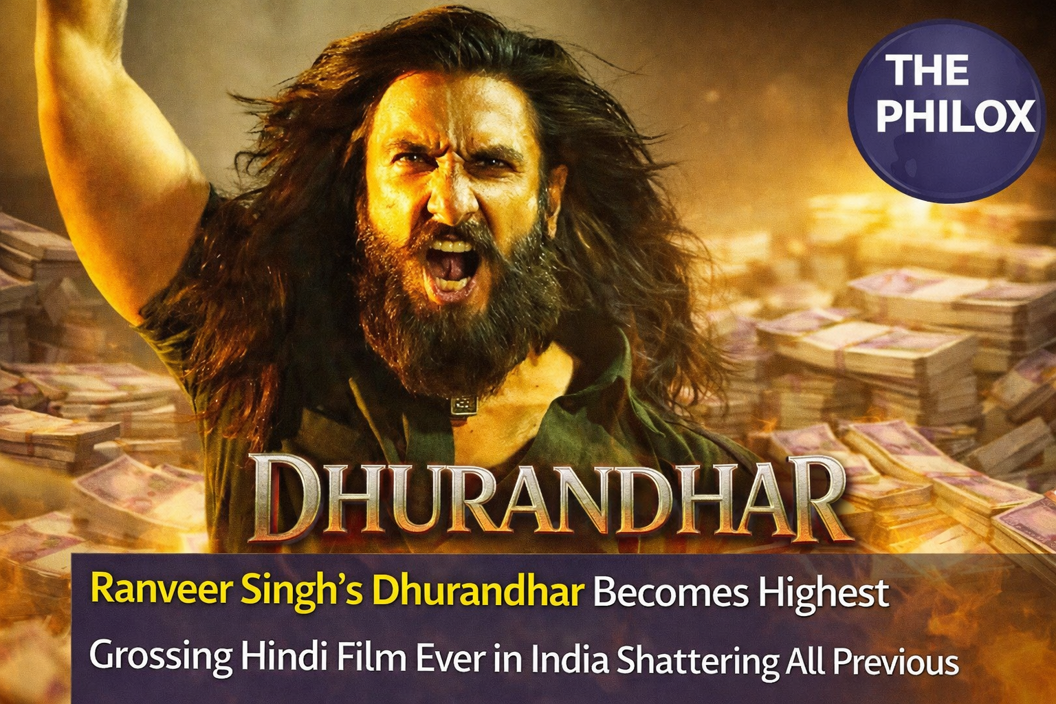 Ranveer Singh's Dhurandhar Becomes Highest Grossing Hindi Film Ever in India Shattering All Previous Records