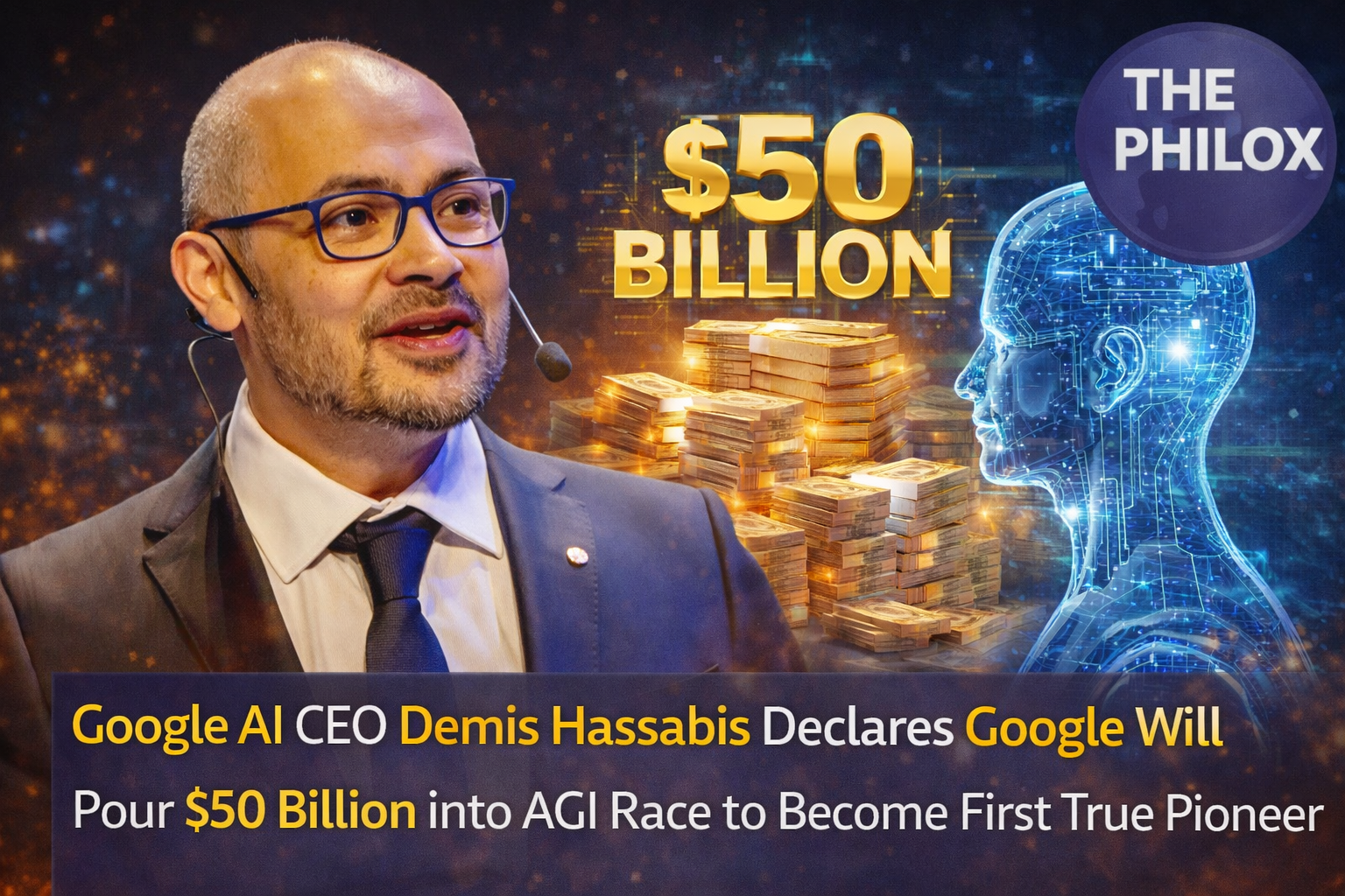 Google AI CEO Demis Hassabis Declares Google Will Pour $50 Billion into AGI Race to Become First True Pioneer